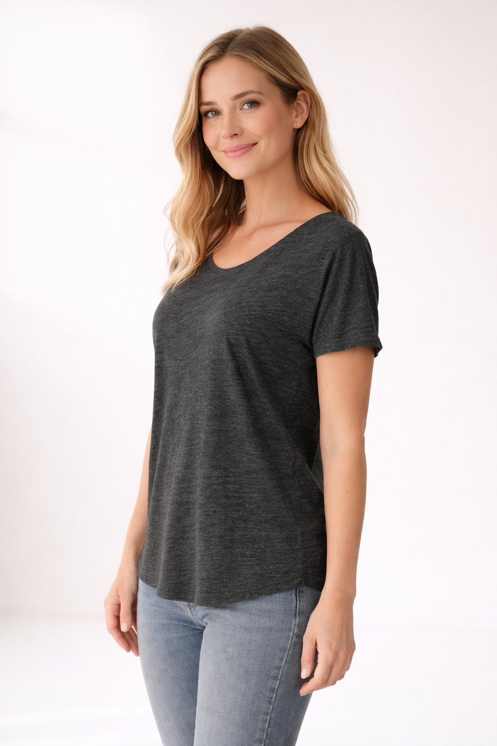 Women’s Slouchy T-Shirt - Dark Heather Grey