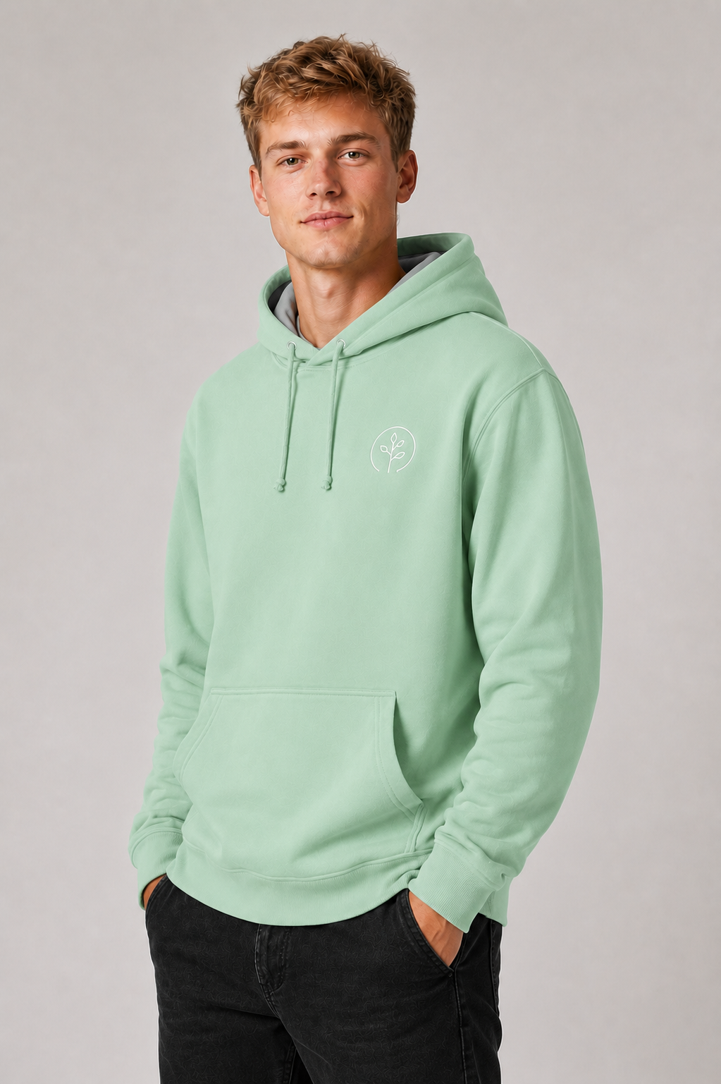Accent Hoodie Mint / Grey new