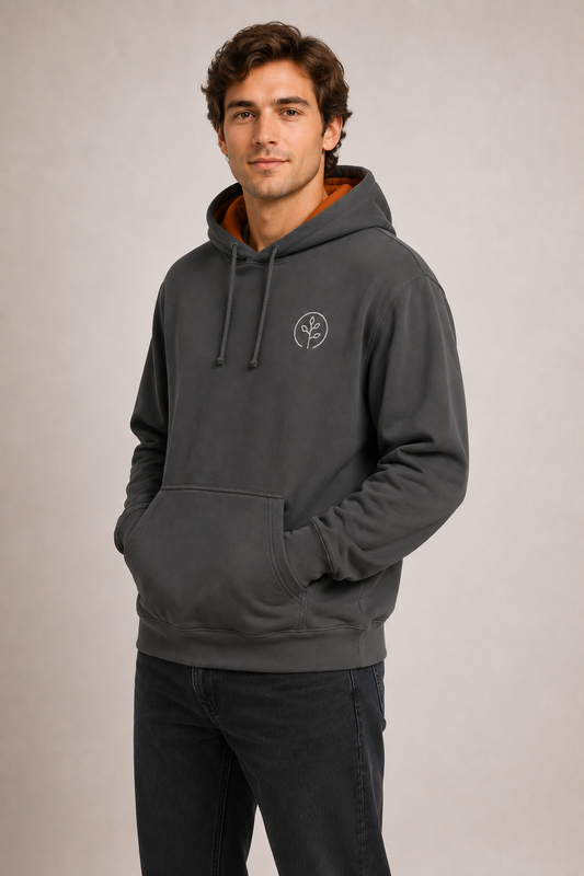 Accent Hoodie Charcoal / Burnt Orange