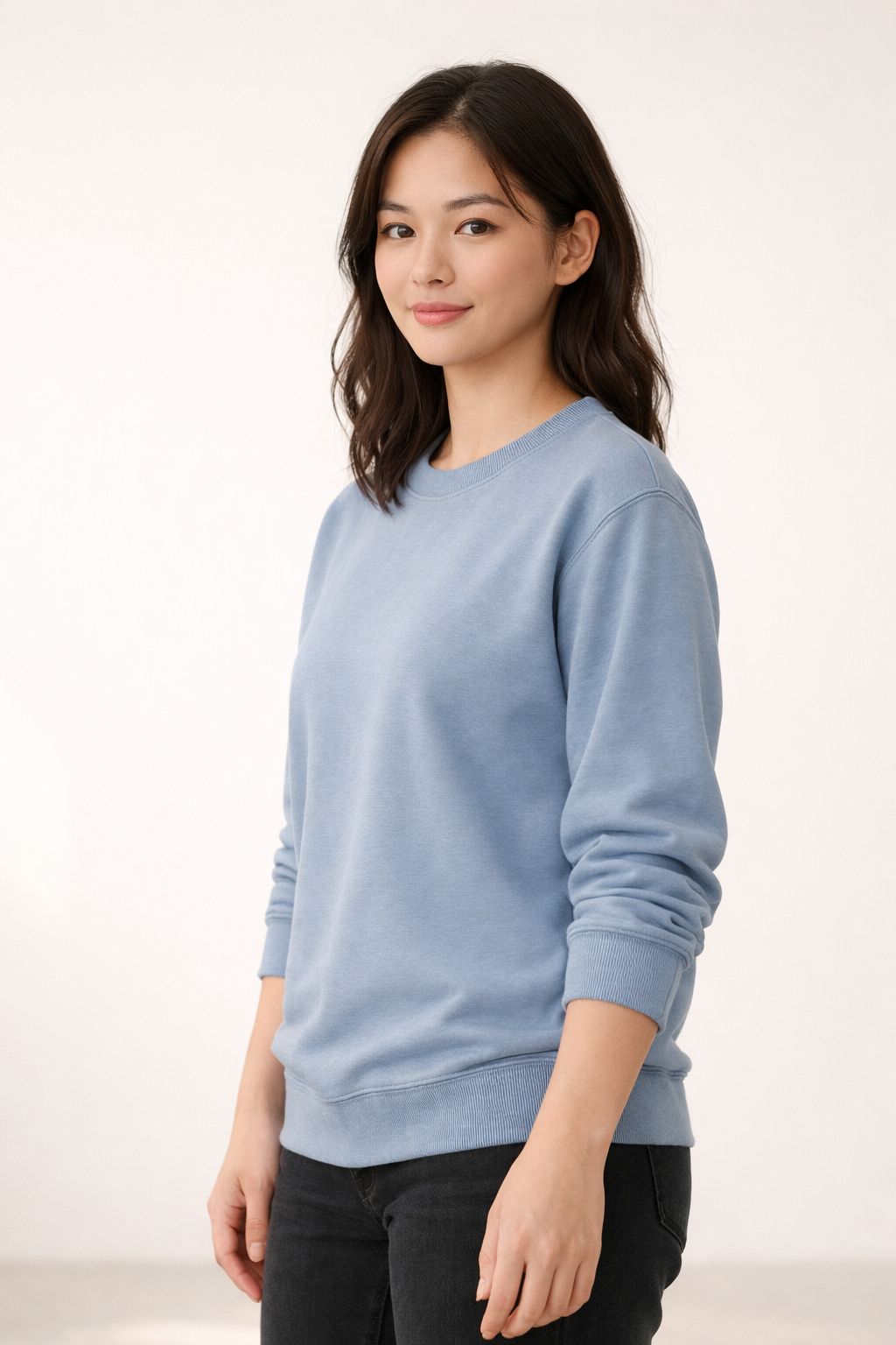 Women's Lightweight Sweatshirt - Misty Blue