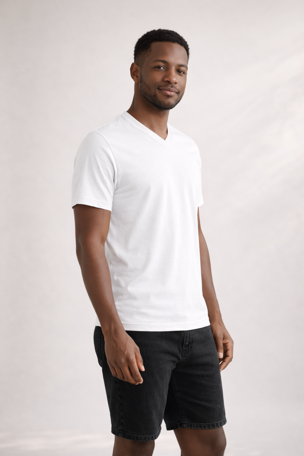 Men's V-Neck T-Shirt - White