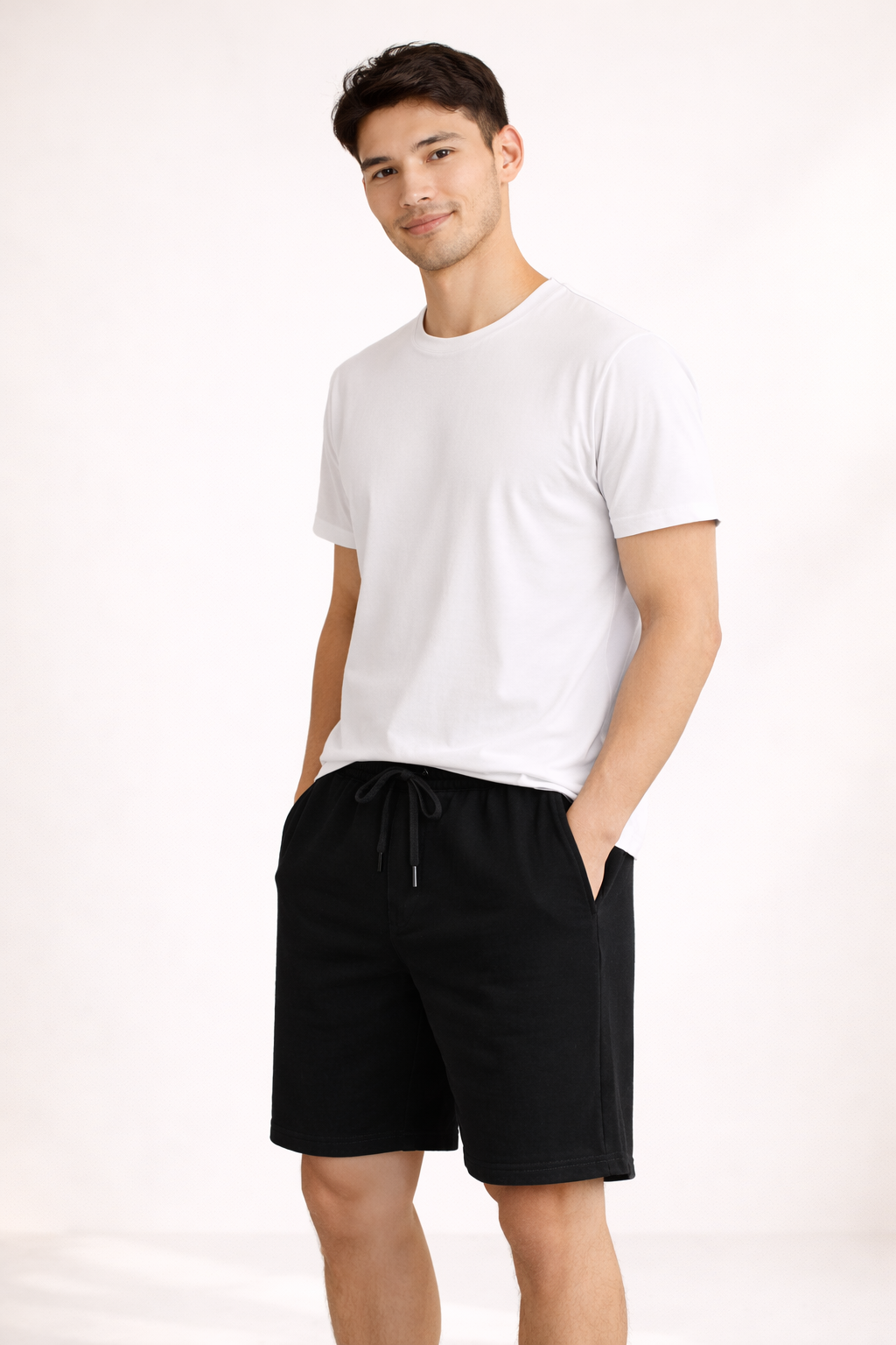 Mens Fleece Shorts - Black