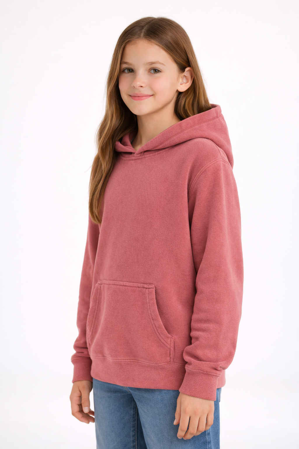 Vintage Pullover Hoodie - Pigment Pink