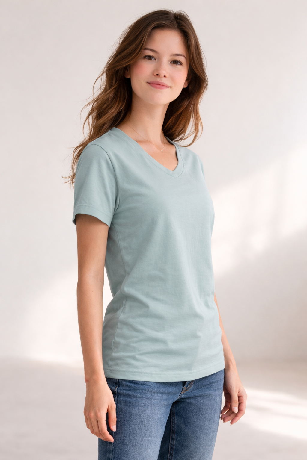 Women's Relaxed T-Shirt - Dusty Blue