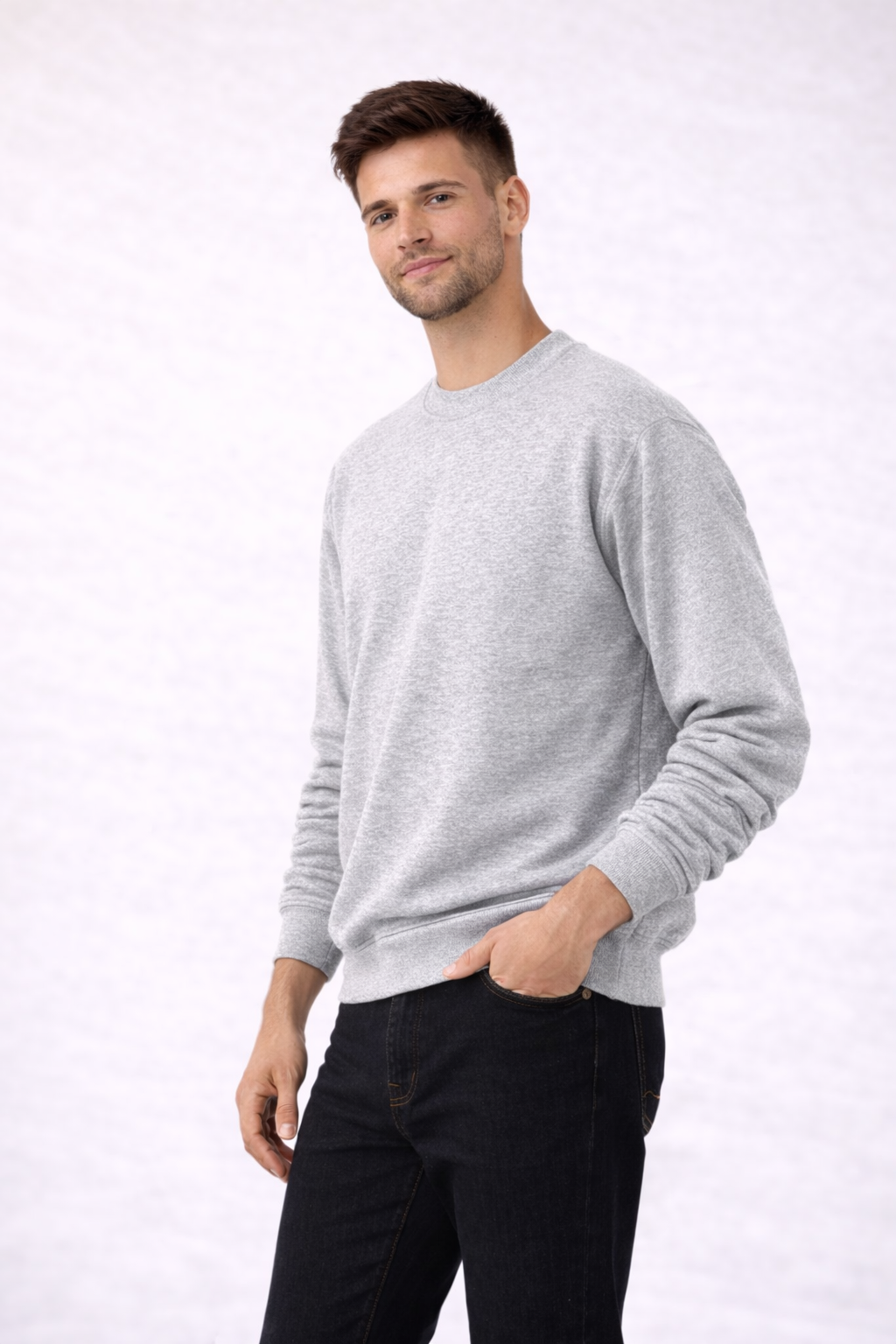 Mens Heavy Crewneck Sweatshirt - Sport Grey