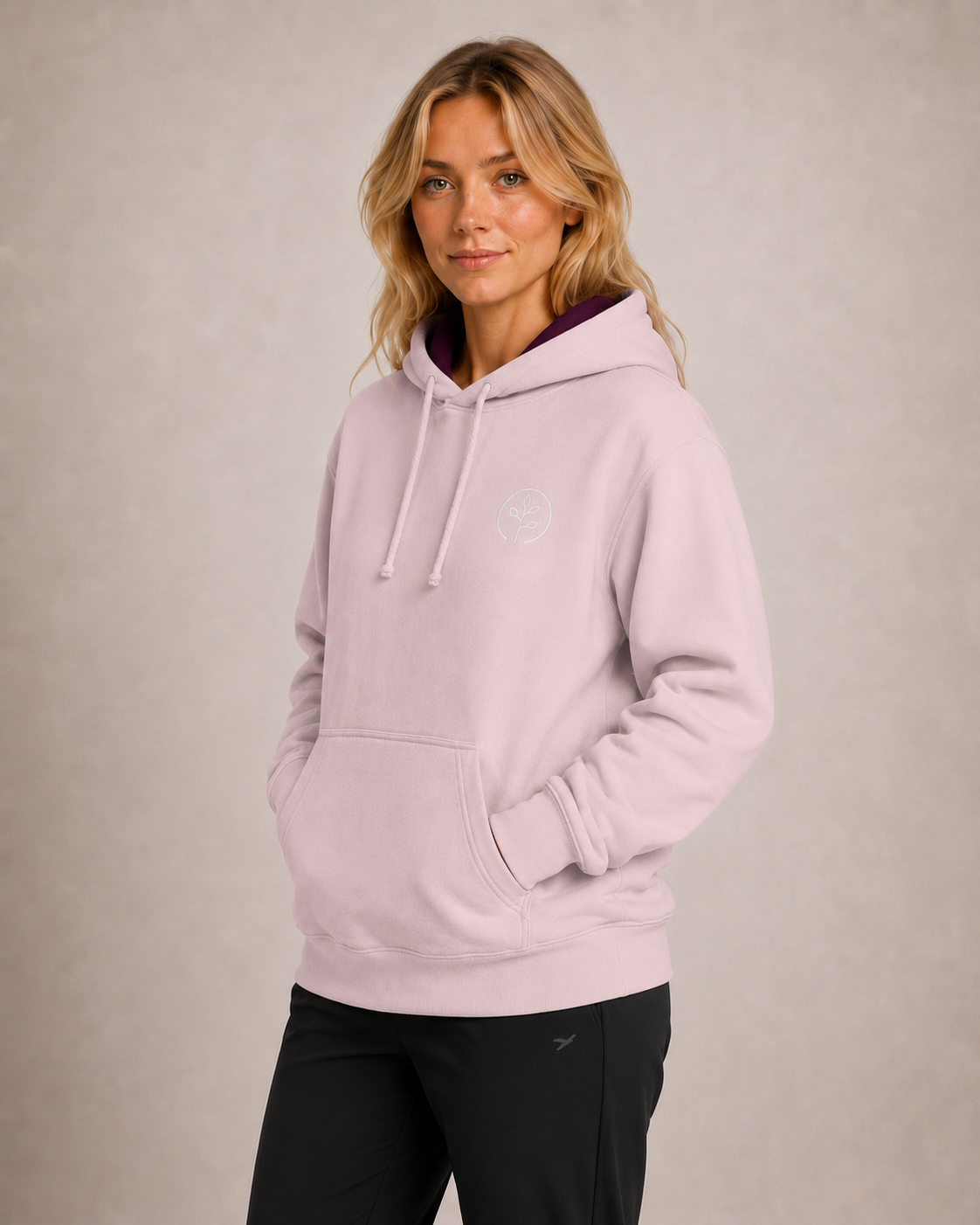 Accent Light Pink_Plum Hoodie