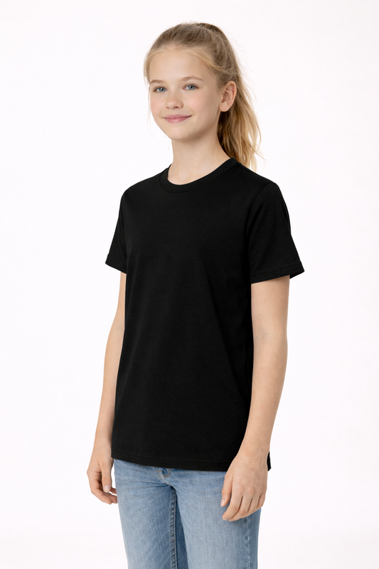 Youth Cotton T-Shirt - Black