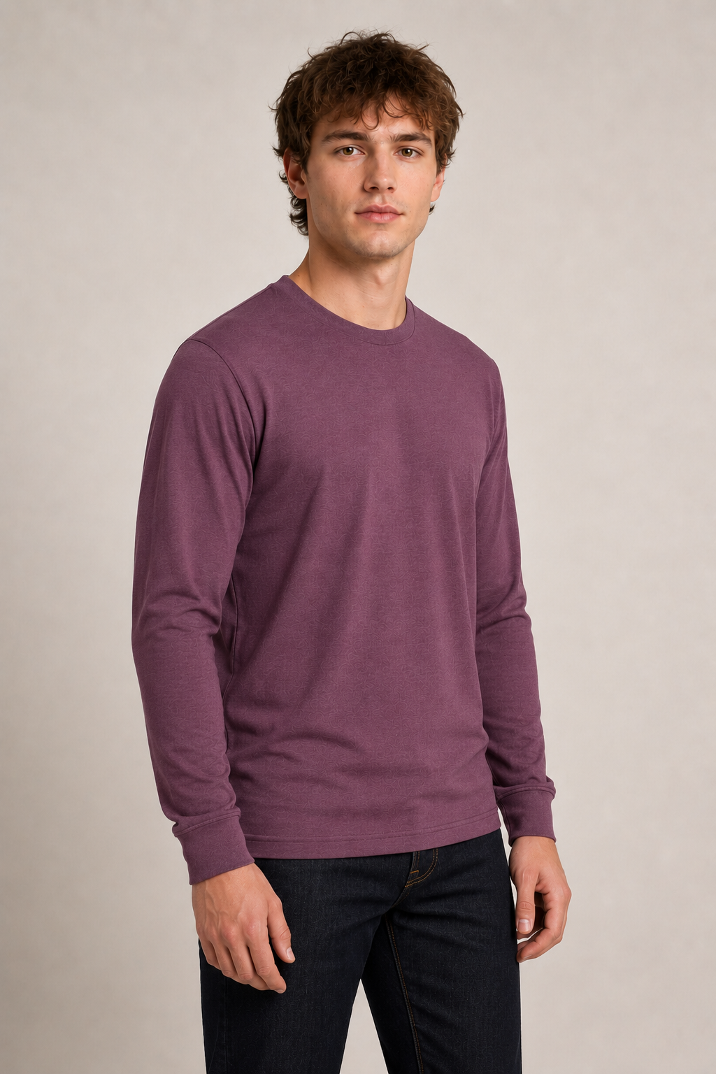 Men's Long Sleeve T-Shirt - Maroon
