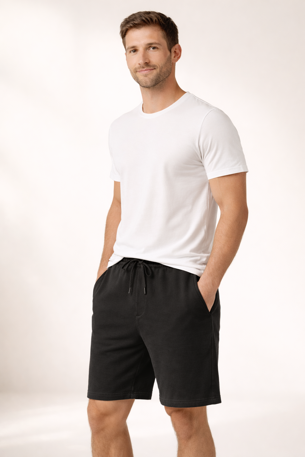 Mens Fleece Shorts - Navy