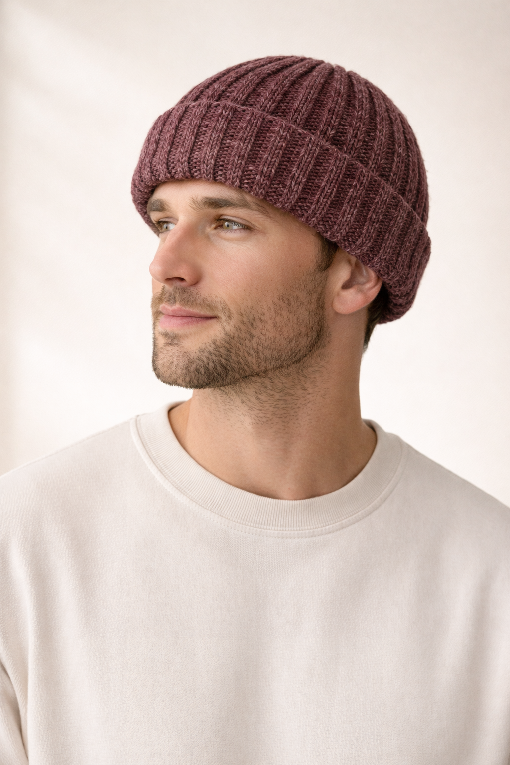 Chunky Knit Beanie - Maroon