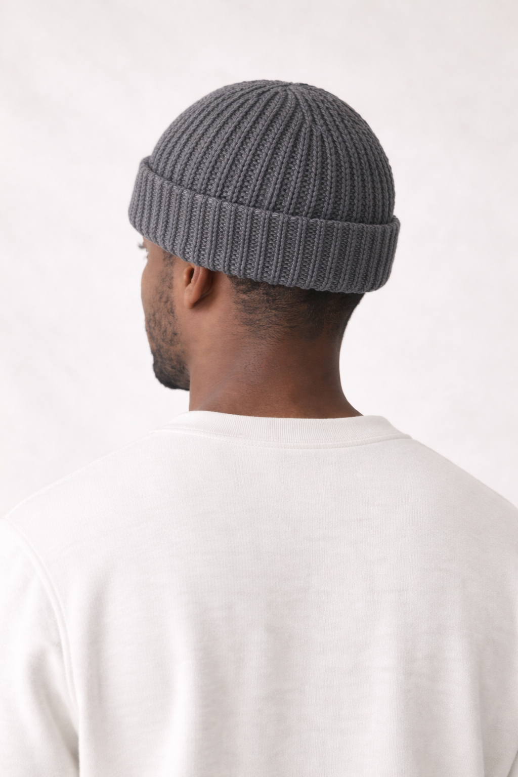 Chunky Knit Beanie - Black Natural