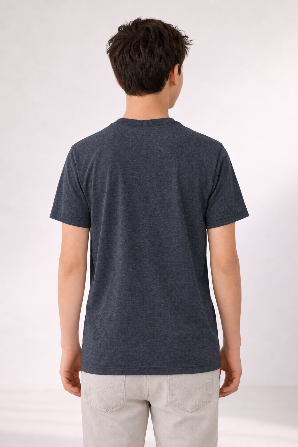 Youth Cotton T-Shirt - Navy