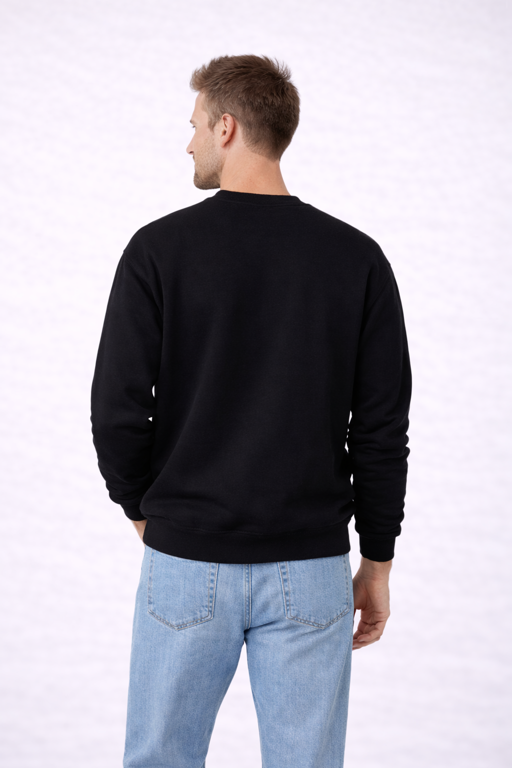 Mens heavy crewneck sweatshirt - Black