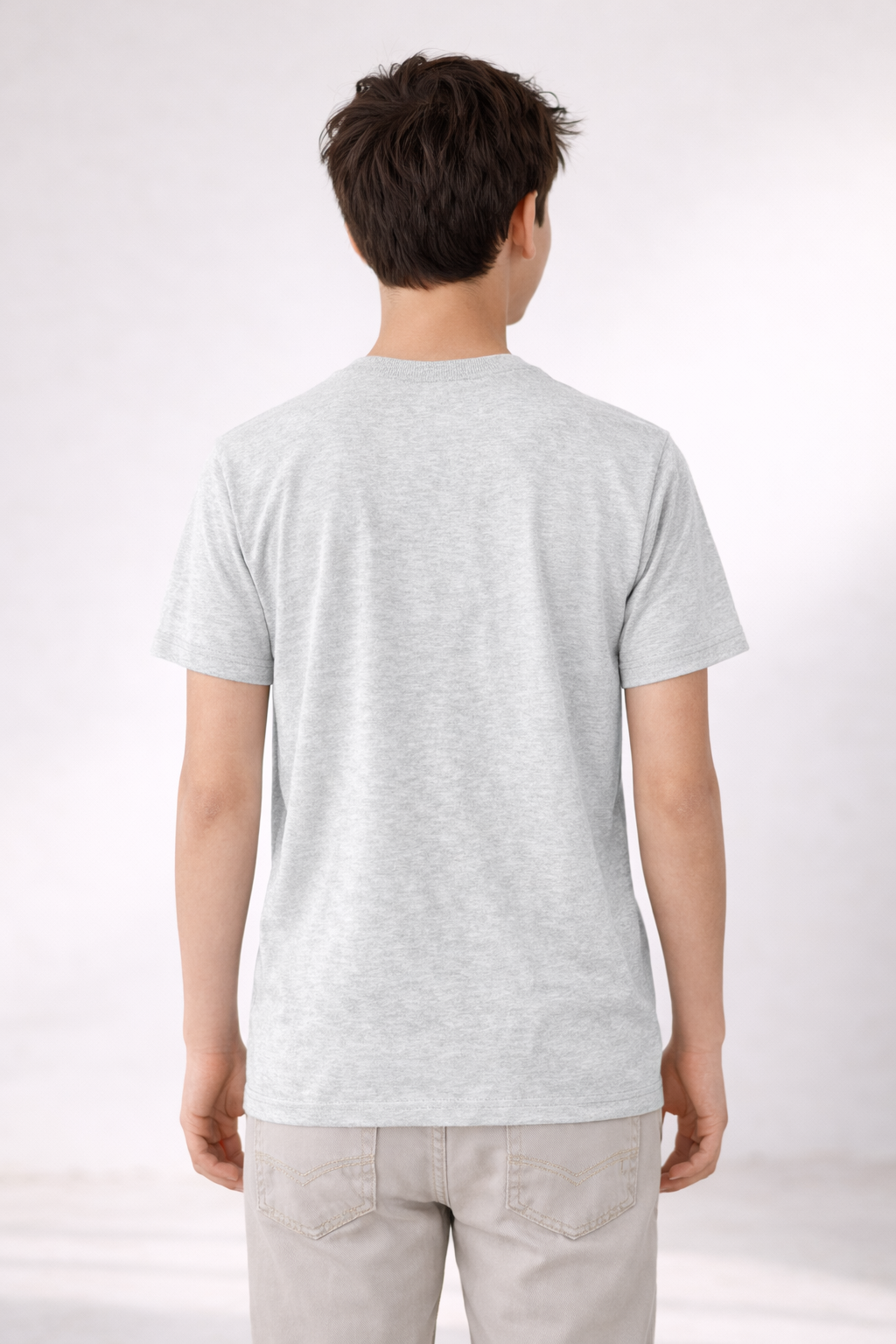 Youth Cotton T-Shirt - Athletic Heather Grey