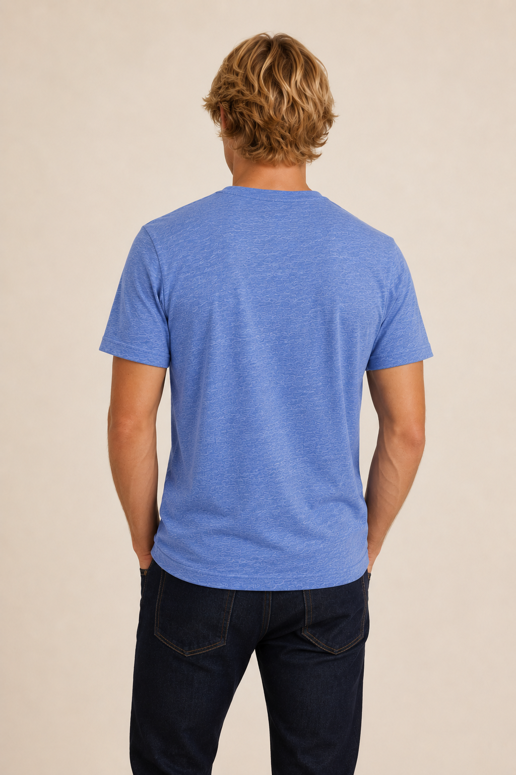 Men's V-Neck T-Shirt - Blue