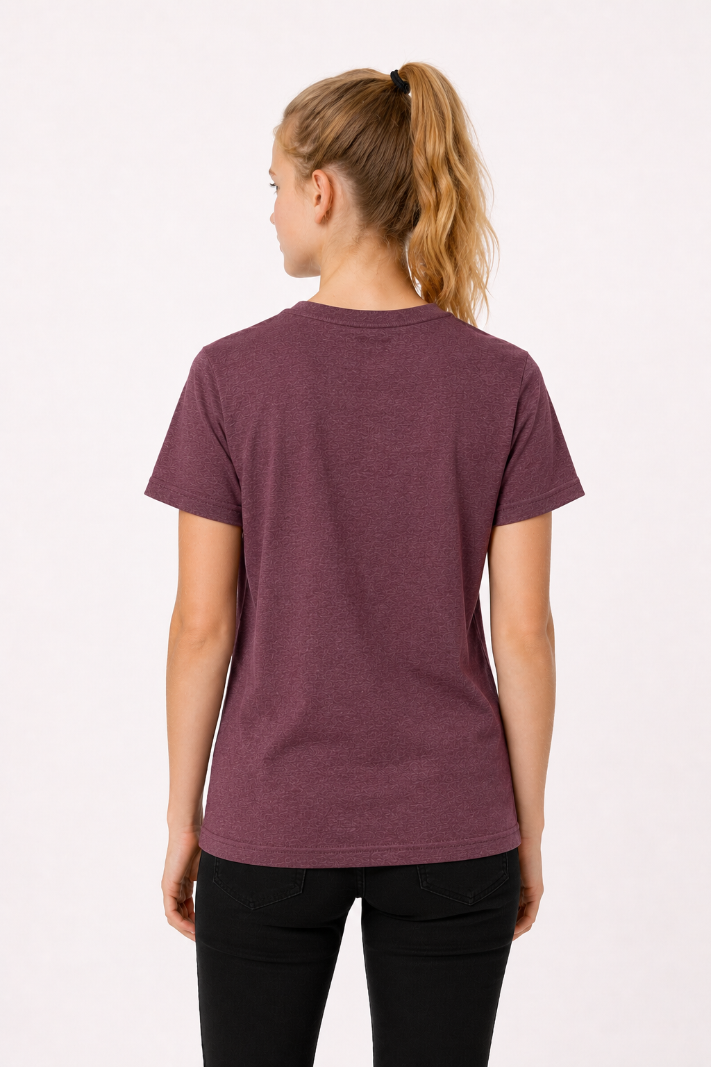 Youth Cotton T-Shirt - Heather Maroon