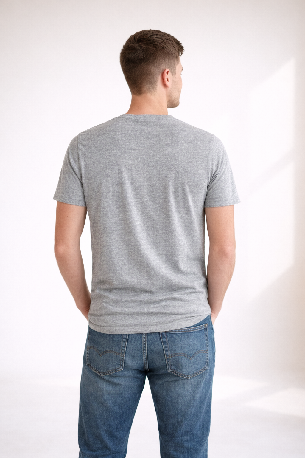Men's V-Neck T-Shirt - Athletic Heather