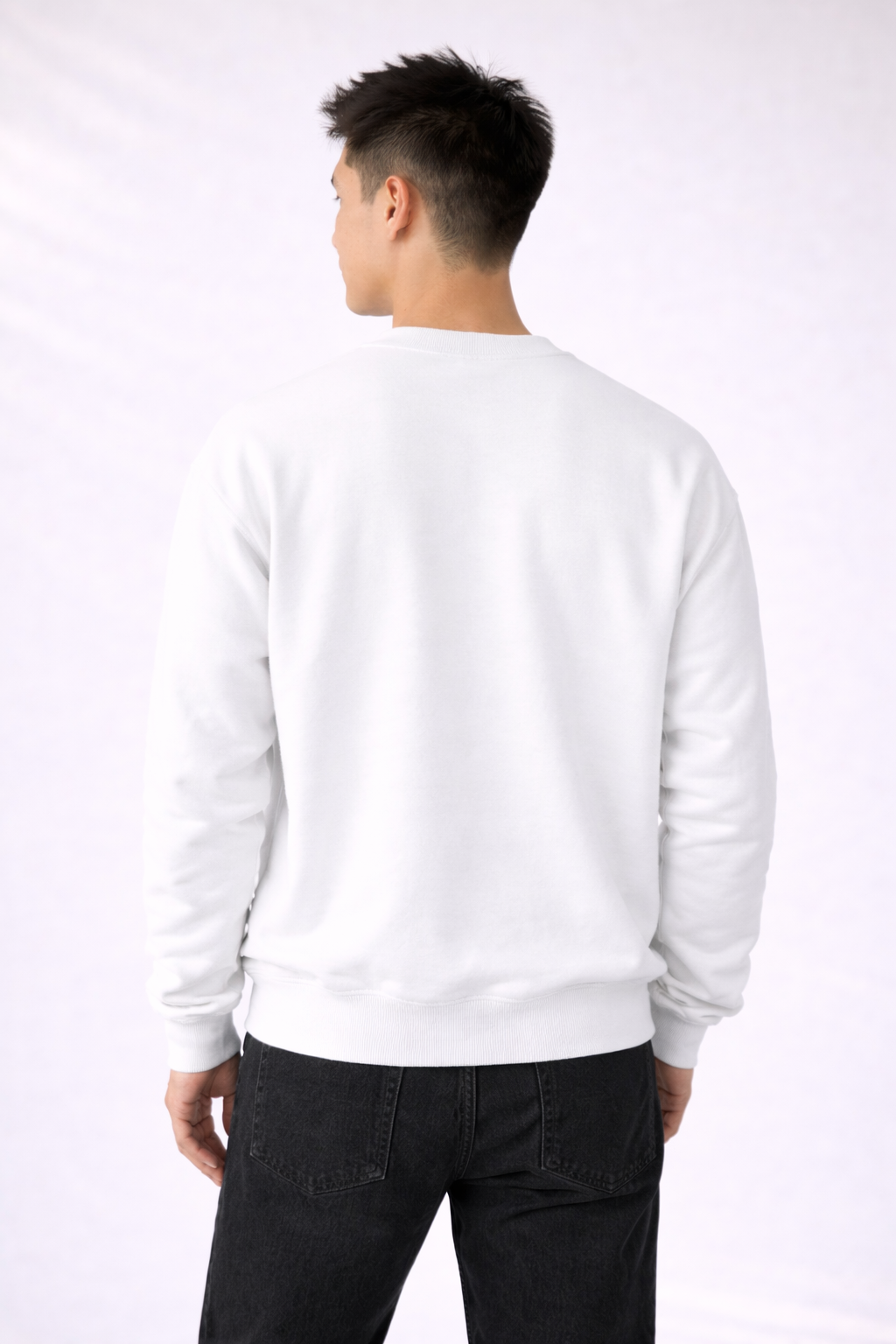 Mens Heavy Crewneck Sweatshirt - White