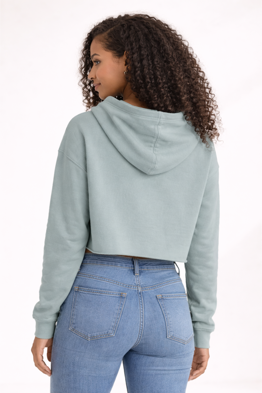 Women's Crop Hoodie - Sage