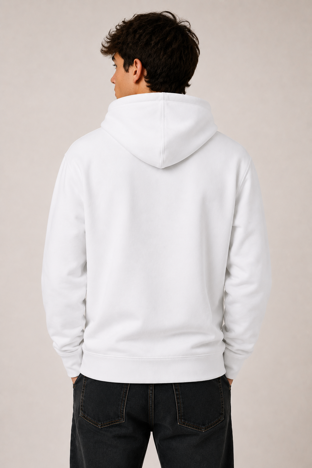 Accent Hoodie White / Burgundy