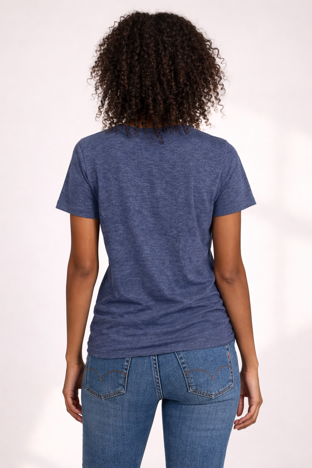 Womens Relaxed T-Shirt - Heather Navy