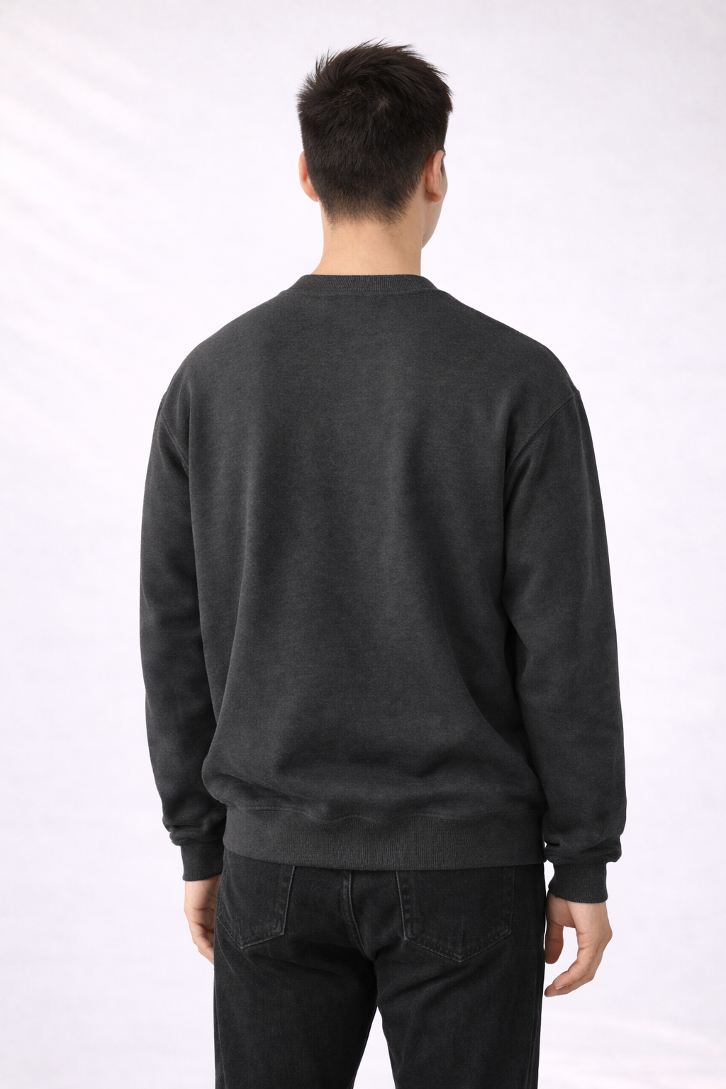 Mens Heavy Crewneck Sweatshirt - Charcoal