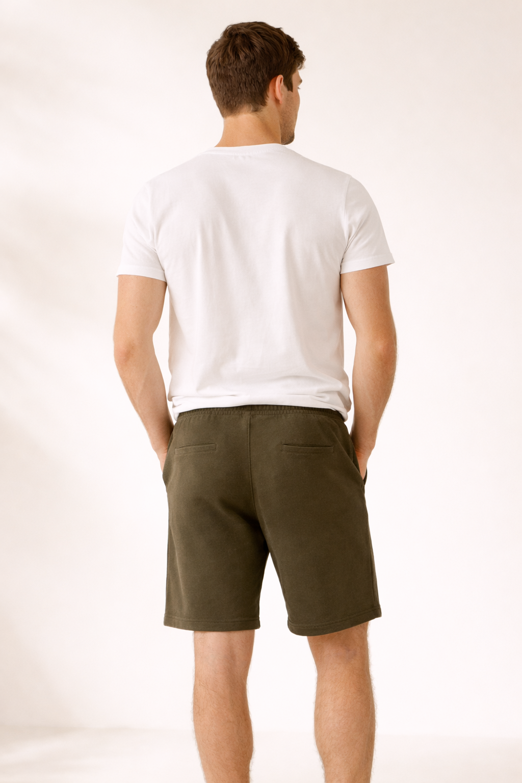 Mens Fleece Shorts - Army
