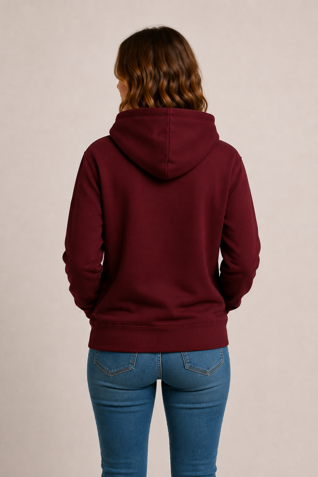 Accent Hoodie Maroon / Sage