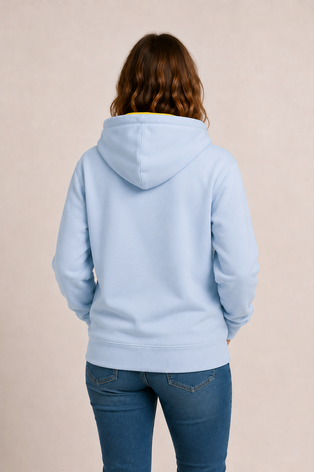 Accent Hoodie Light Blue / Yellow