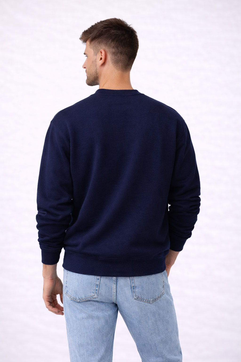 Mens Heavy Crewneck Sweatshirt -  Navy