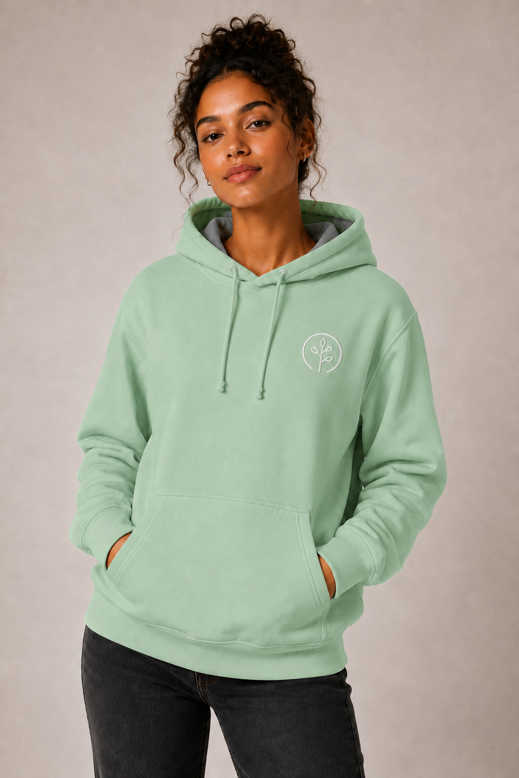 Accent Hoodie Mint / Grey new