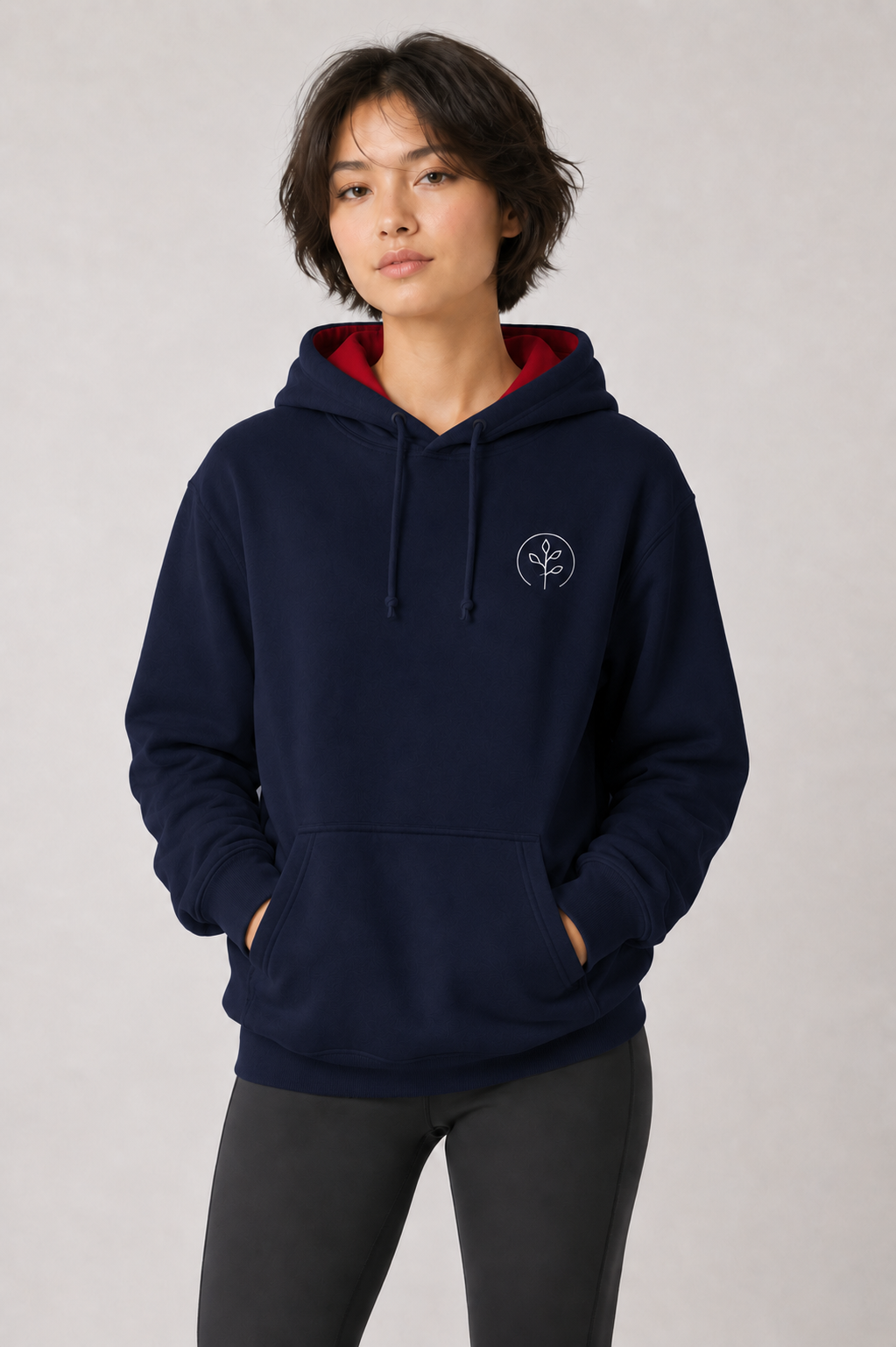 Accent Hoodie Navy / Red