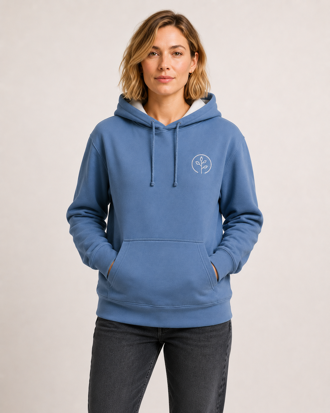 Accent Hoodie Indigo Blue / Cream