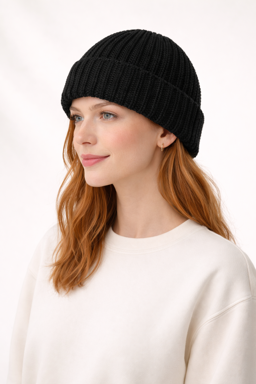 Chunky Knit Beanie - Black