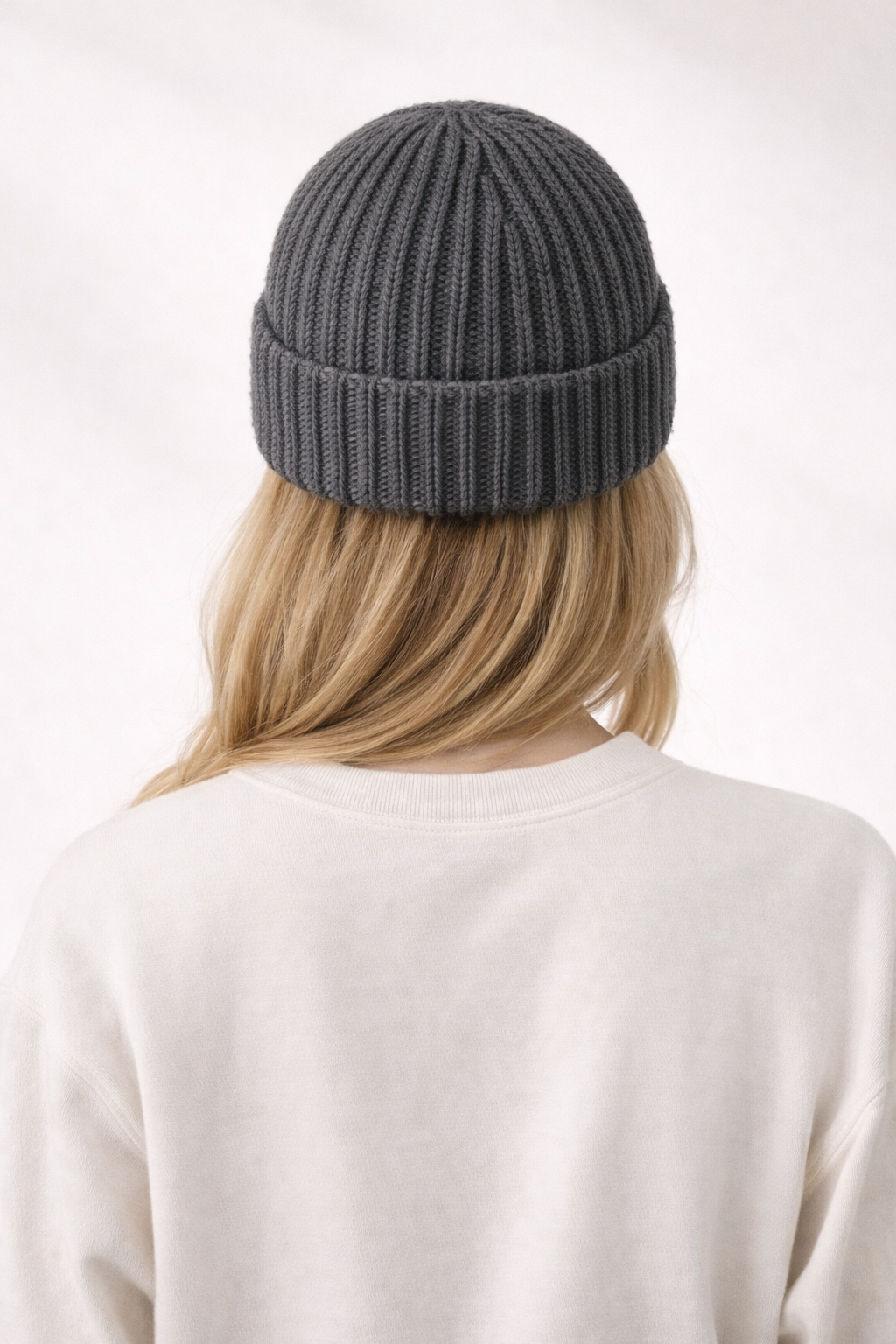 Chunky Knit Beanie - Black Natural