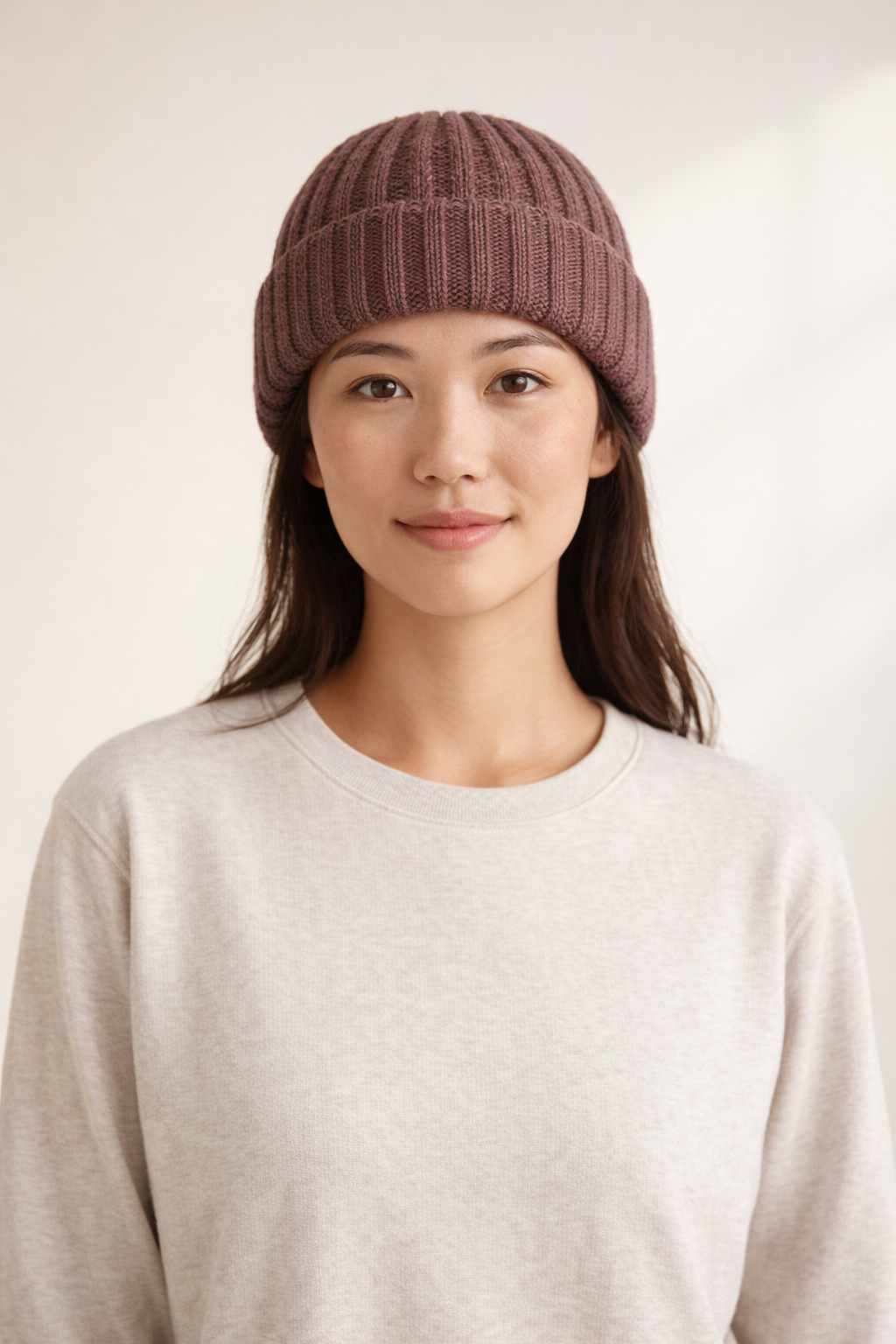 Chunky Knit Beanie - Maroon