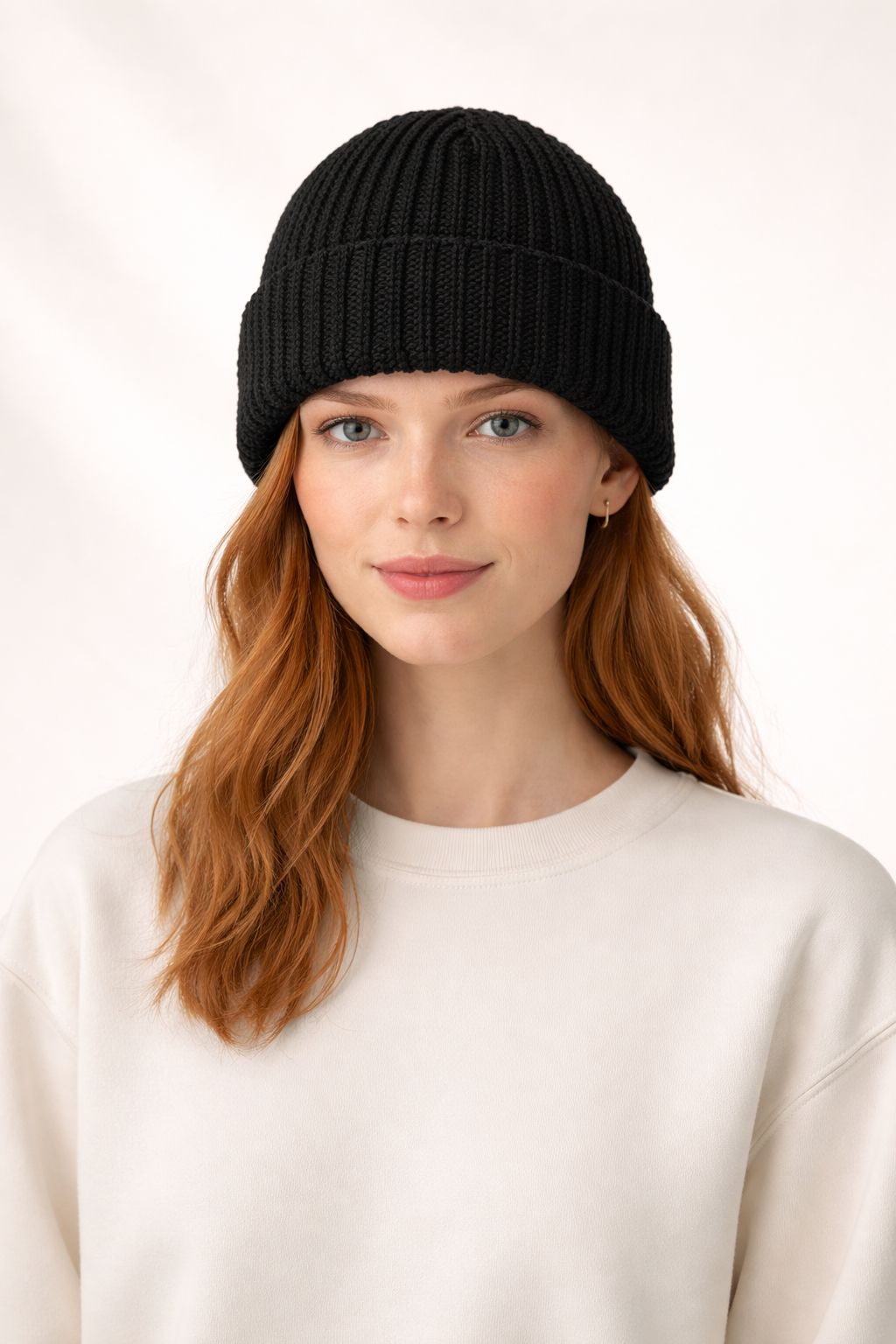 Chunky Knit Beanie - Black