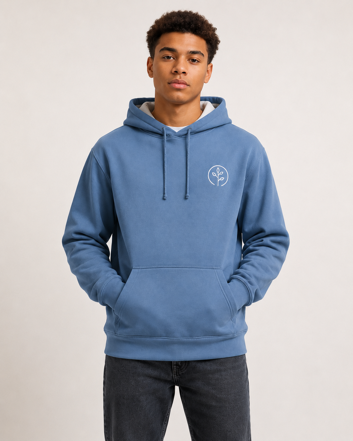Accent Hoodie Indigo Blue / Cream