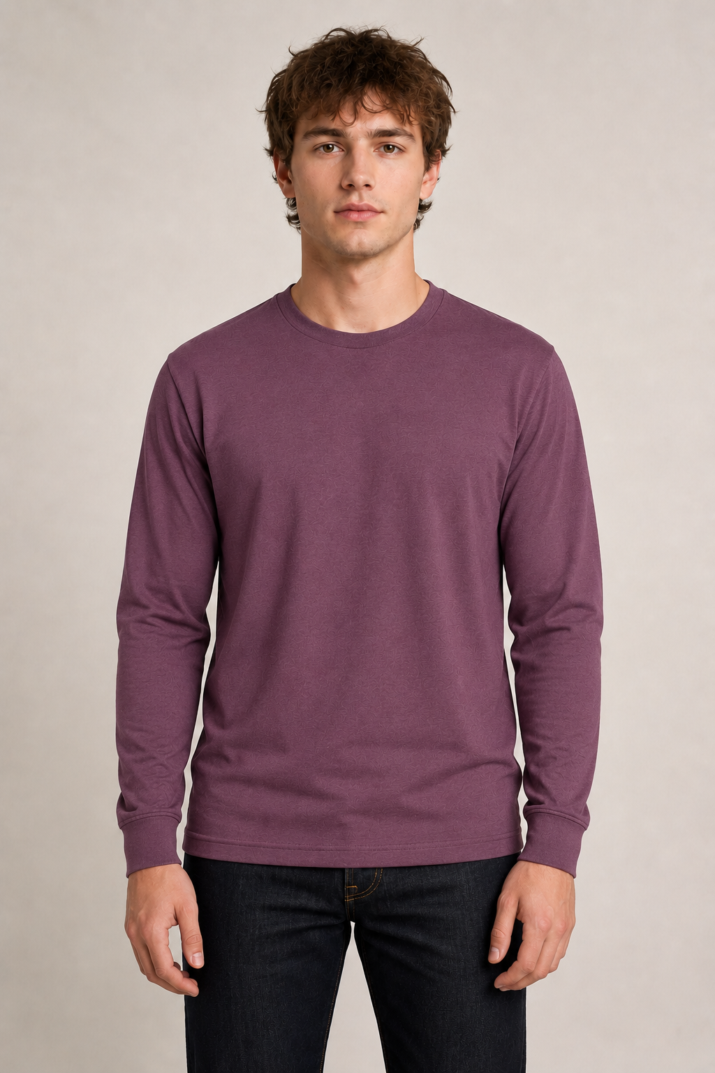 Men's Long Sleeve T-Shirt - Maroon