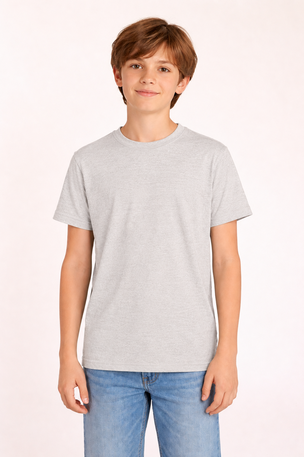 Youth Cotton T-Shirt - Heather Dust