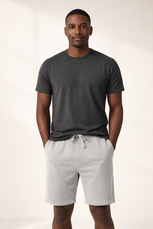 Mens Fleece Shorts - Grey