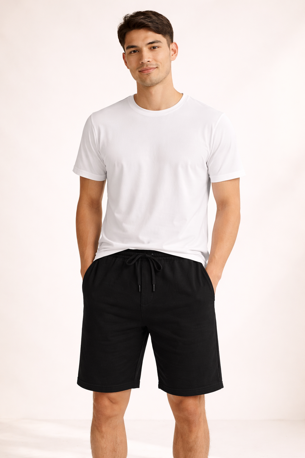 Mens Fleece Shorts - Black
