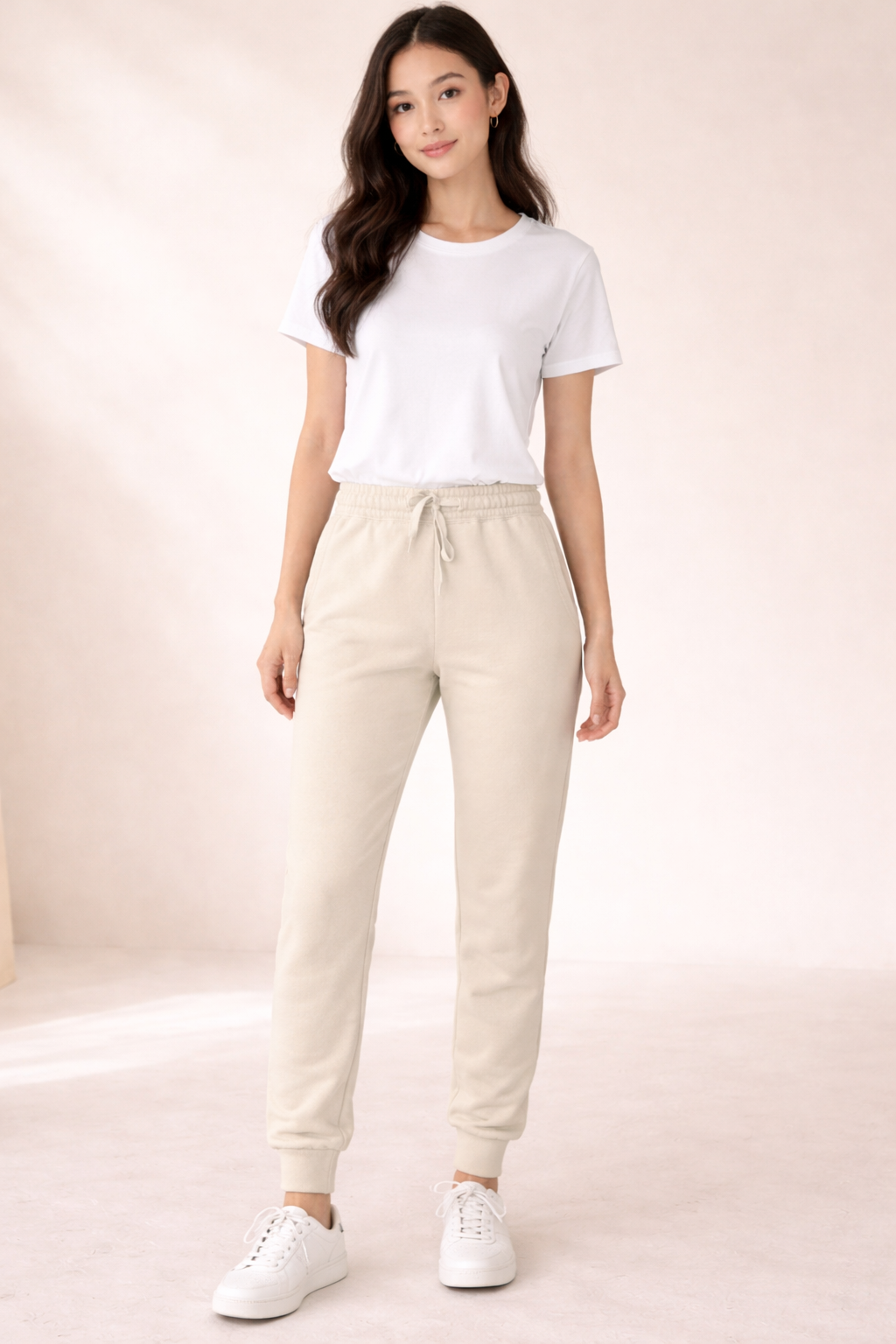 Women's Wash Sweatpants- Bone