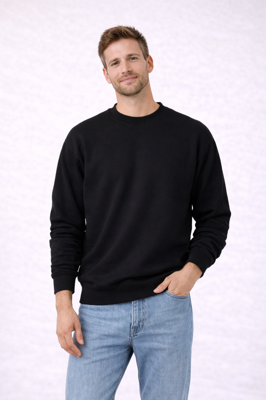 Mens heavy crewneck sweatshirt - Black