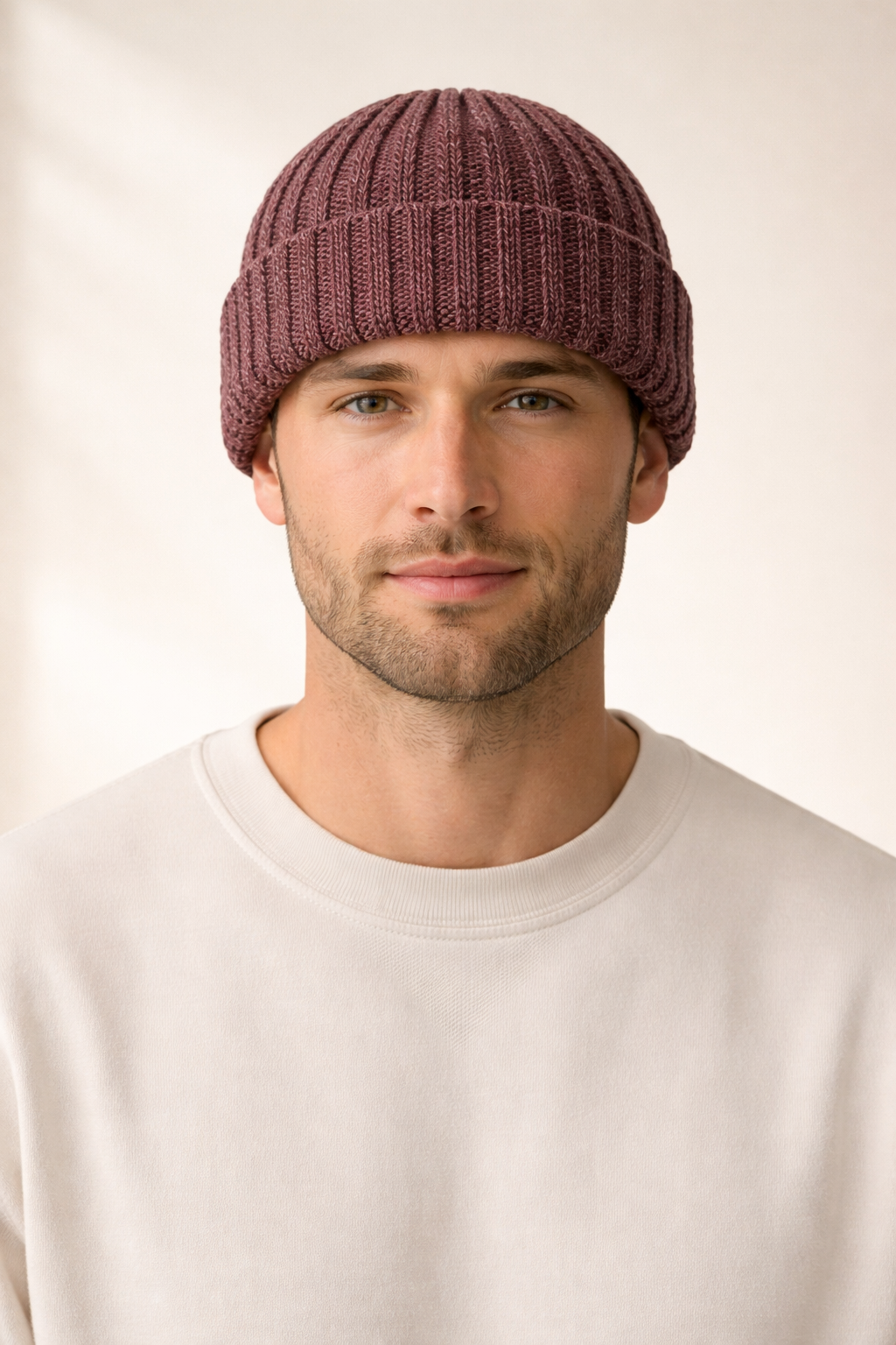 Chunky Knit Beanie - Maroon