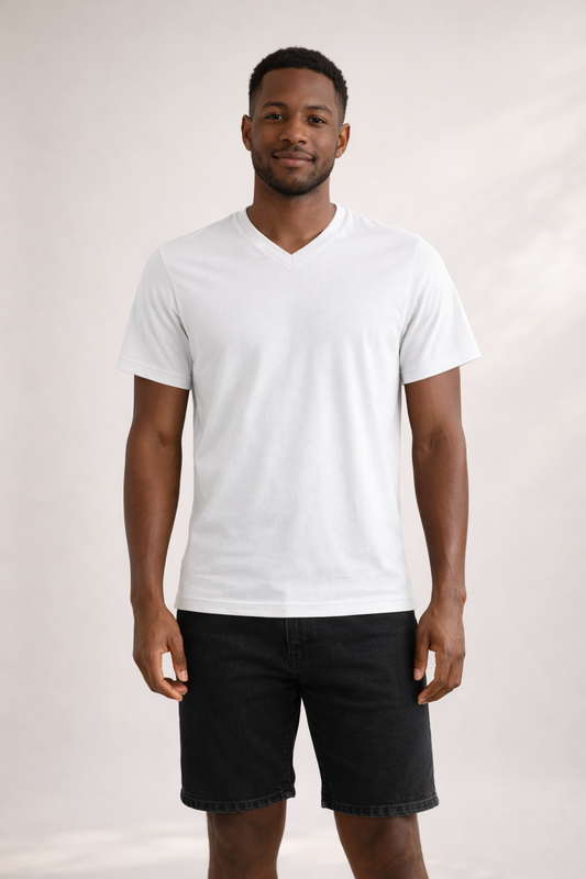 Men's V-Neck T-Shirt - White