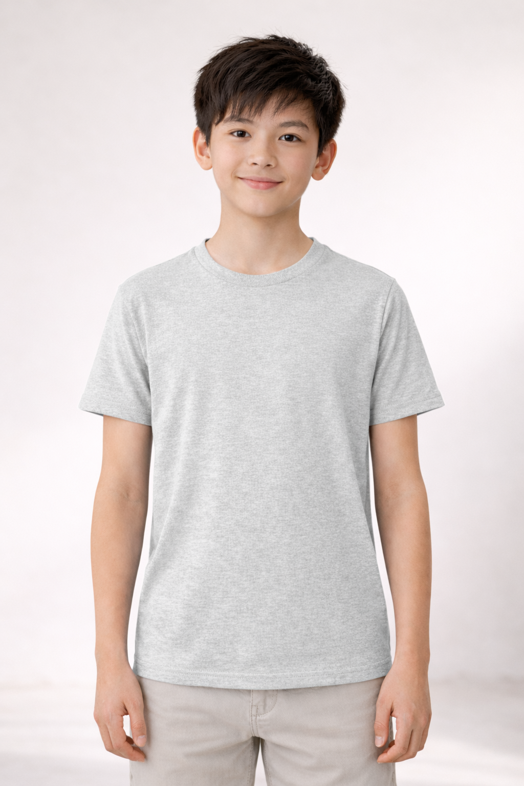 Youth Cotton T-Shirt - Athletic Heather Grey