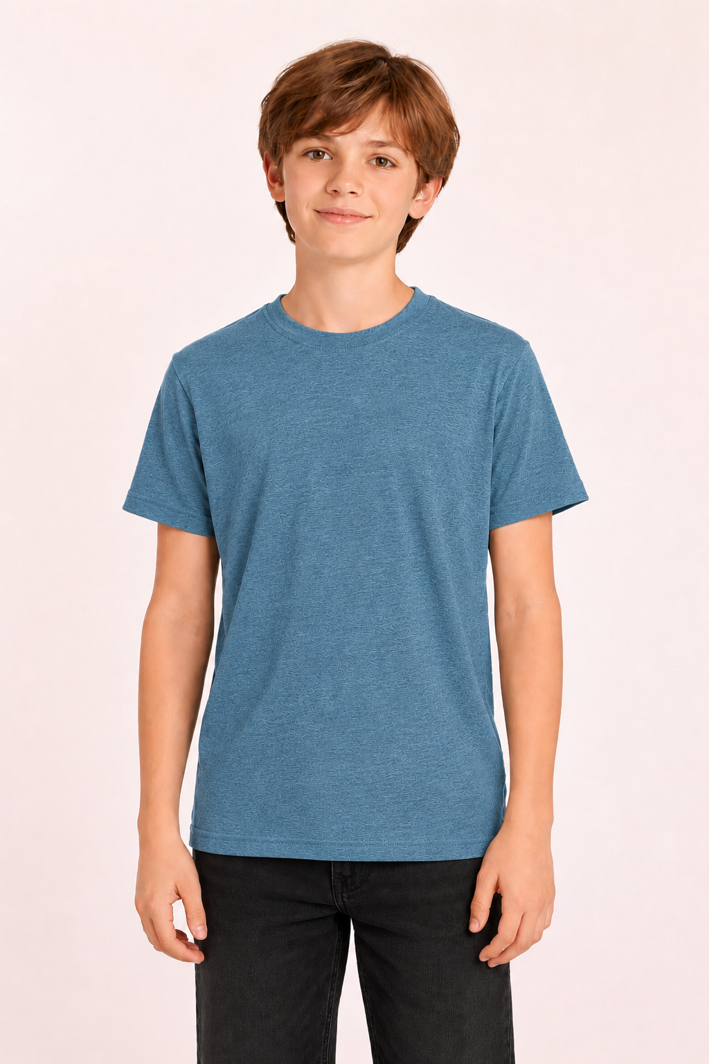 Youth Cotton T-Shirt - Heather Deep Teal