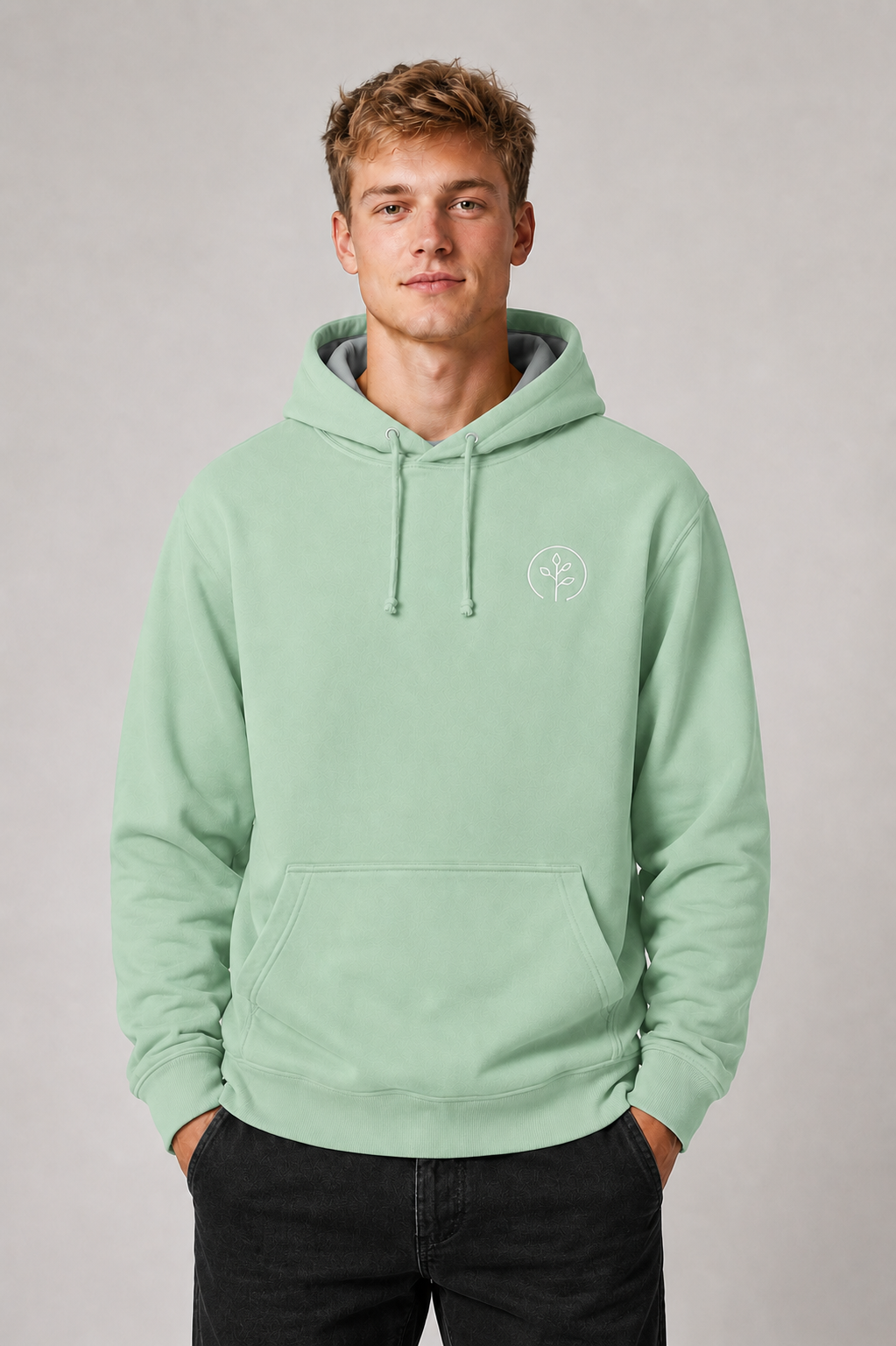 Accent Hoodie Mint / Grey new