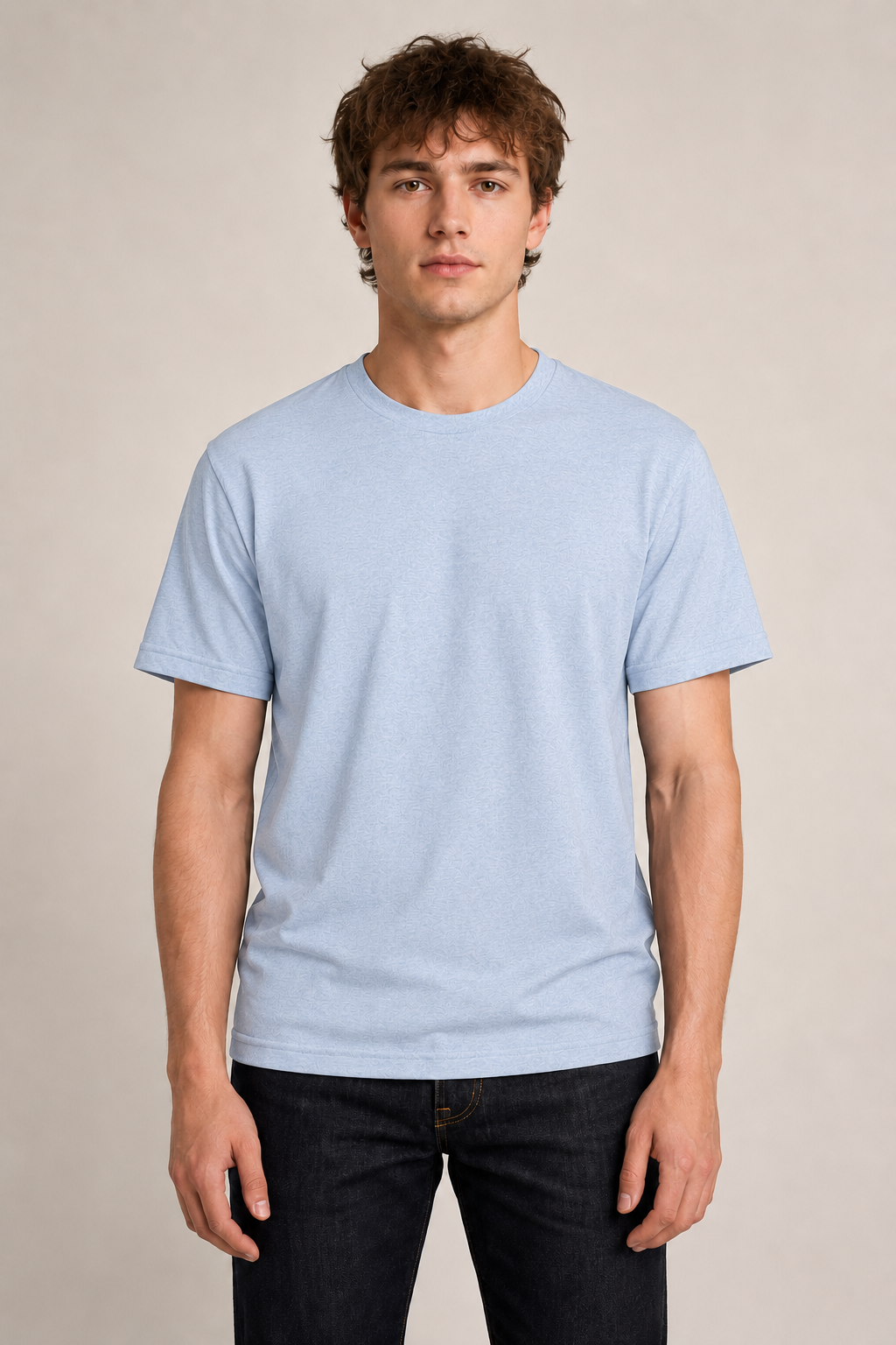 Mens Softstyle T-Shirt - Heather Prism Blue